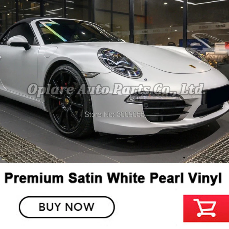 Высококачественная атласная белая жемчужная оберточная виниловая пленка для