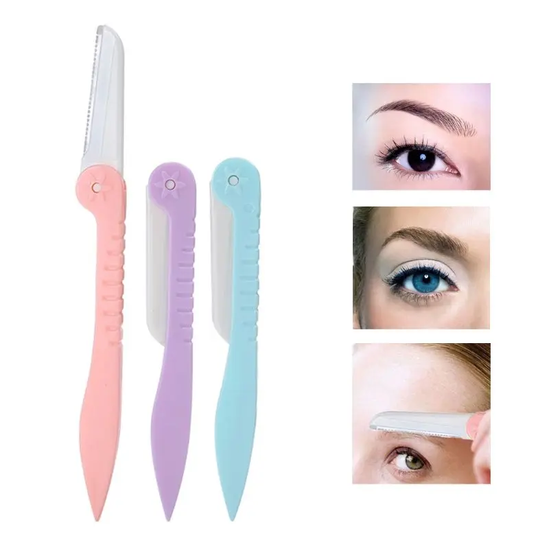 3 шт. триммер для бровей Бритва Лица Портативные лезвия Нож удаления волос набор