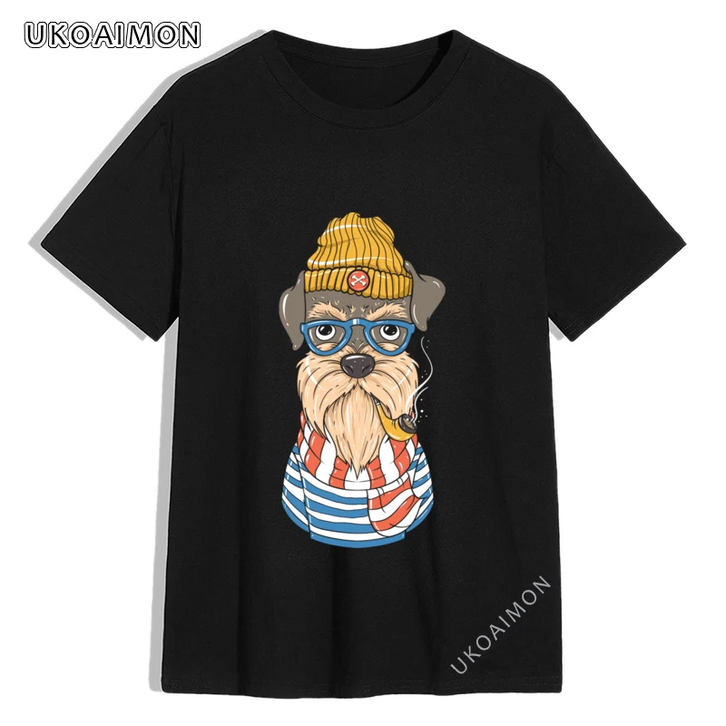 

Хлопковая футболка с круглым вырезом, с очками