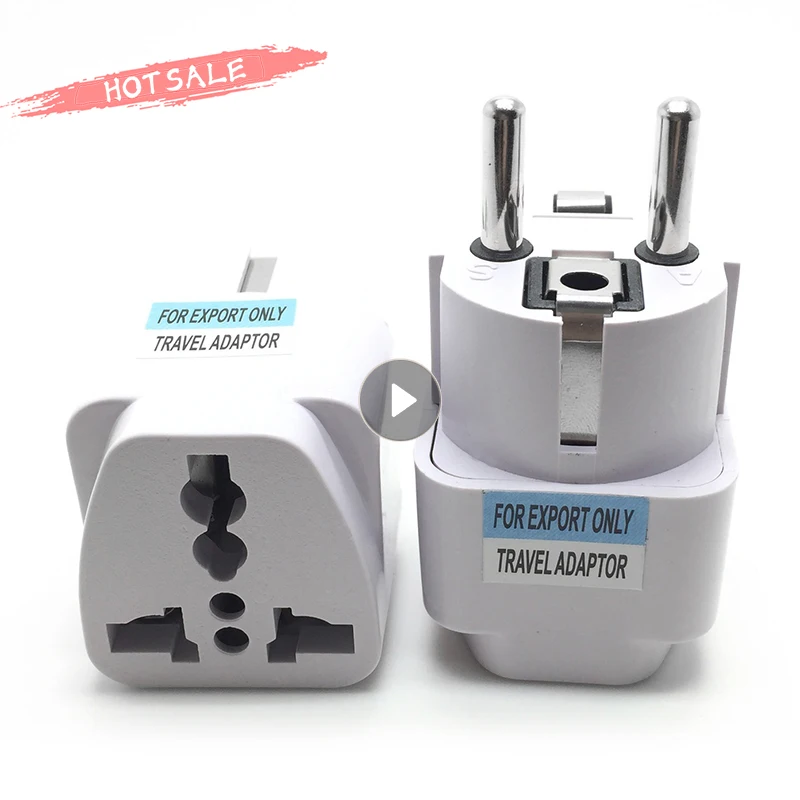 1 шт. Универсальный адаптер для штепсельной вилки европейского стандарта 250 В