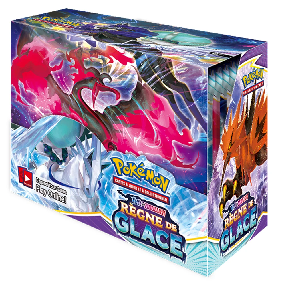 Caja de cartas de Pokemon versi&oacute;n francesa TCG: Sword & Shield, potenciador del reinado, juego de cartas de cielo en evoluci&oacute;n, regalo de cumplea&ntilde;os para ni&ntilde;os-1