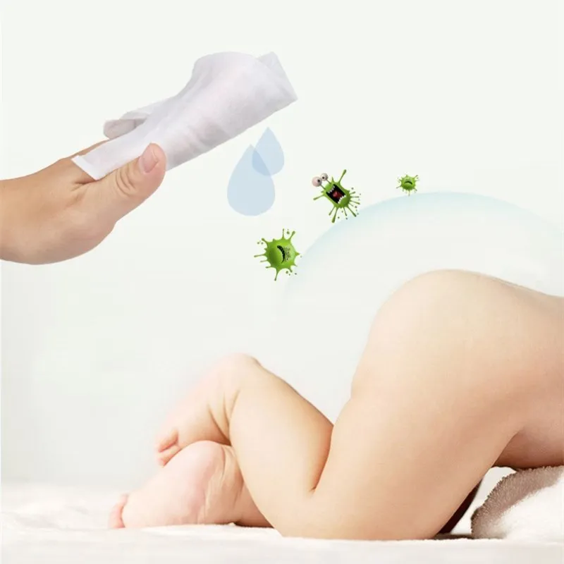 10 шт./пакет 20 одноразовые Очищающая ткань Полотенца ребенок мать влажные