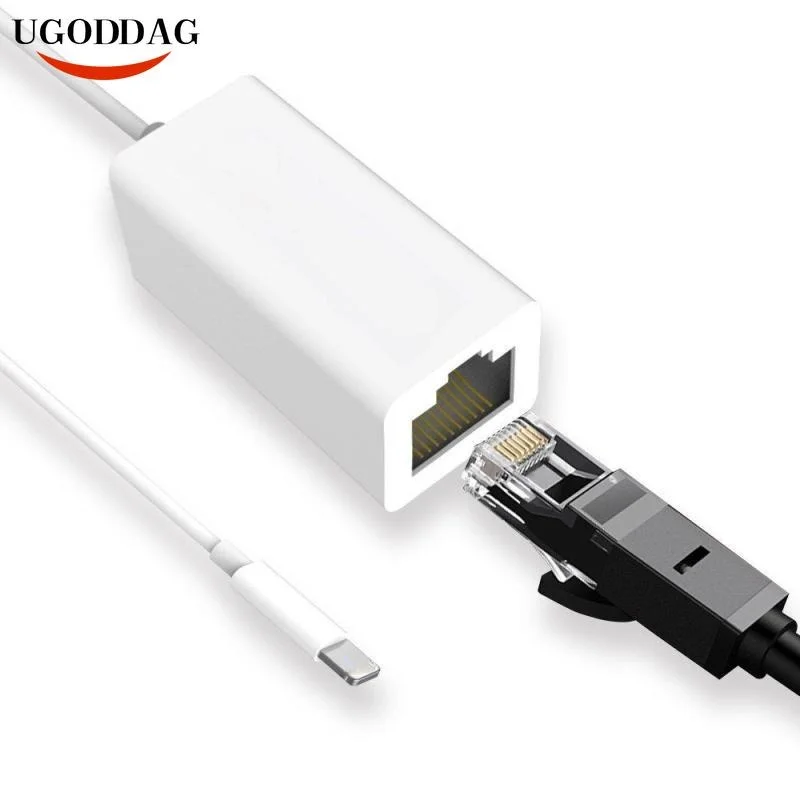 

Адаптер Lightning/RJ45 для локальной сети, 10 Мбит/с, 100 Мбит/с