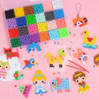 plastic box hama beads 5mm perler water beads spray magic educational 3d beads puzzles accessories for children toys