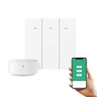 Голосовые светильник дистанционные выключатели Broadlink для умного дома, настенные выключатели с поддержкой Alexa и Google Home Need S3 Hub