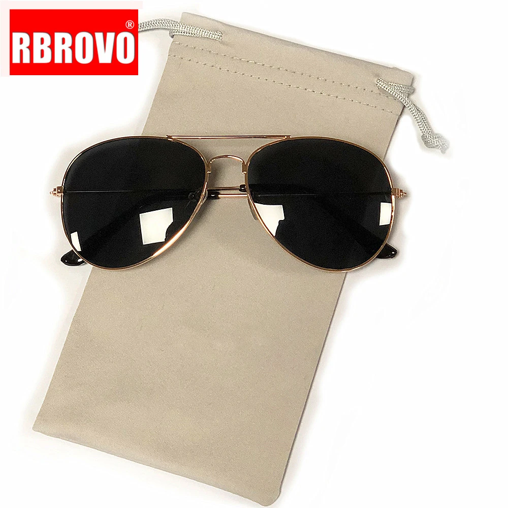 Очки авиаторы RBROVO в стиле ретро для мужчин и женщин роскошные солнцезащитные