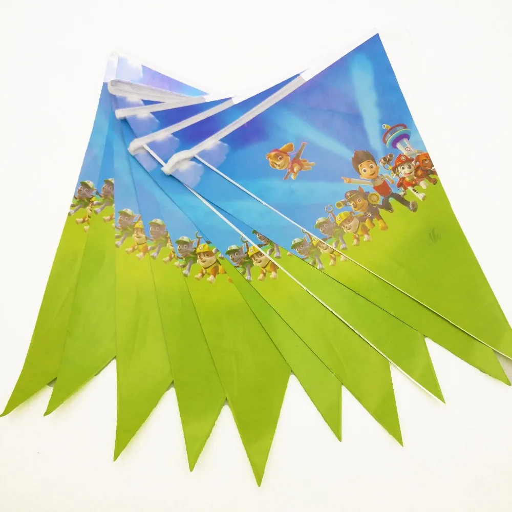 Banner A 1set Из мультфильма «Щенячий патруль» для дня рождения украшения, товары для вечеринки для маленьких мальчиков посуда скатерть тарелки чашки баннеры подарки с рисунками из мультфильма «Щенячий патруль» Детские сувениры - Цвет: Banner A 1set