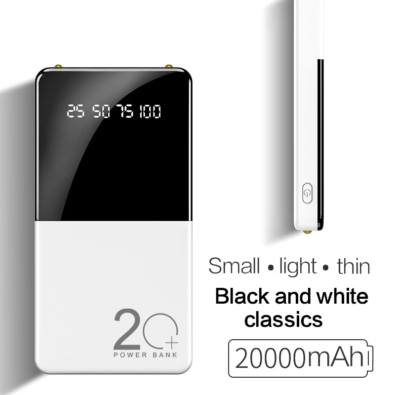 Портативное зарядное устройство 20000 мАч с двумя USB-портами для iPhone Samsung Xiaomi |