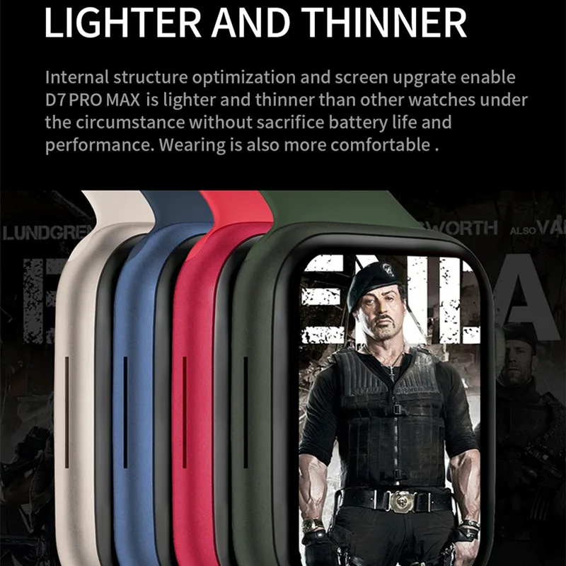 Оригинальные Смарт-часы D7 Pro Max Беспроводная зарядка Bluetooth Вызов HD экран 1 77 дюйма