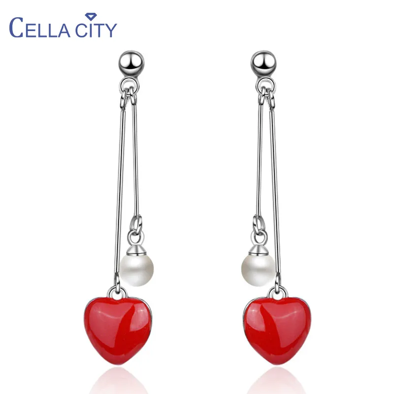 Женские серьги из серебра 925 пробы с жемчугом|Серьги-подвески| |