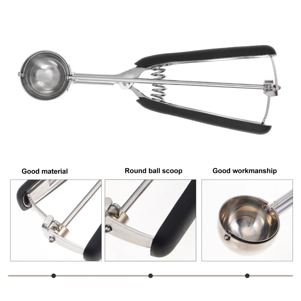 

2pcs Stainless Steel Cookie Scoop Ice Cream Scooper with Trigger Release