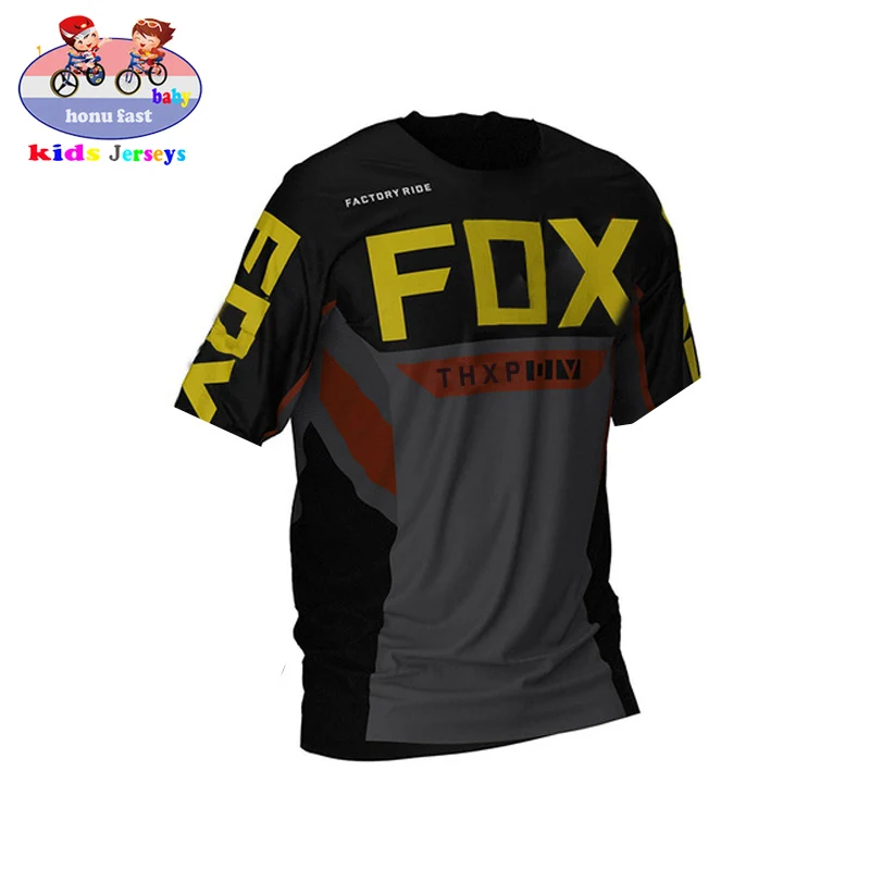

Children's 2021 FOX mtb bike downhill jersey, off-road motorcycle jersey, speed down, breathable jersey