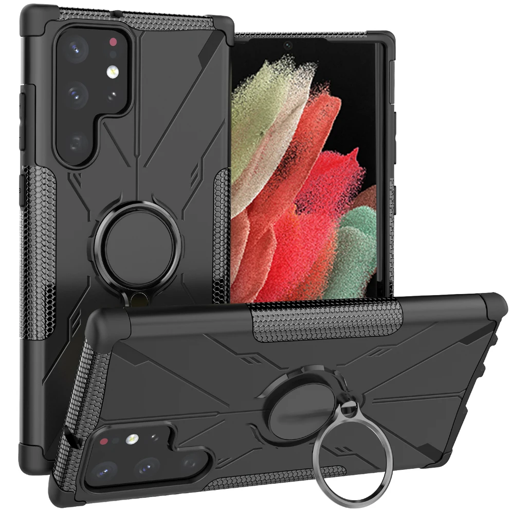 

For Samsung Galaxy S22 Ultra Case For Galaxy S22 Ultra Cover Magnetic Ring Protective Phone Bumper For Samsung Galaxy S22 Pro