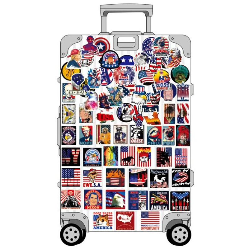 100 шт. DIY мультфильм президент США наклейки для украшения комнаты настенный Декор