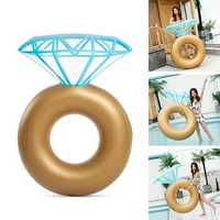 giant diamond ring style inflatable swimming ring pool lounge float mattres raft kids adult swimming circle water party pool toy