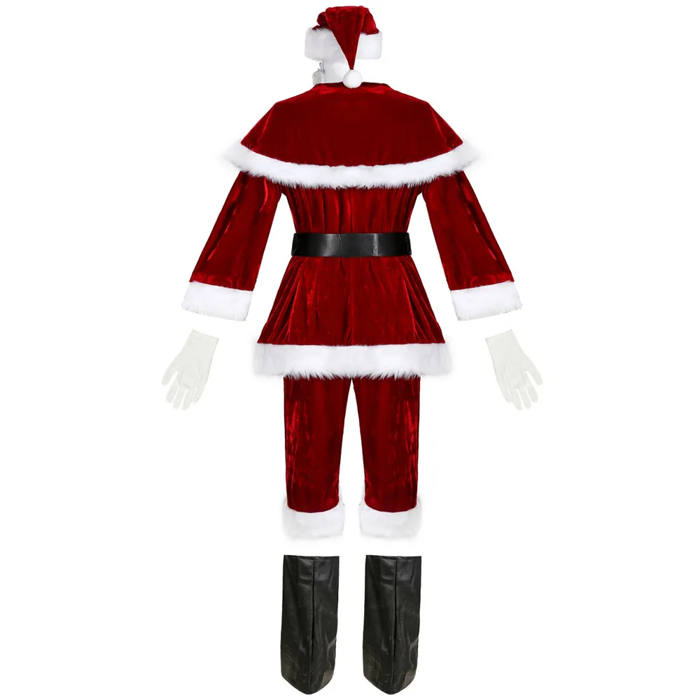 Маскарадный костюм для взрослых Рождественский Санта Клауса Красная Униформа