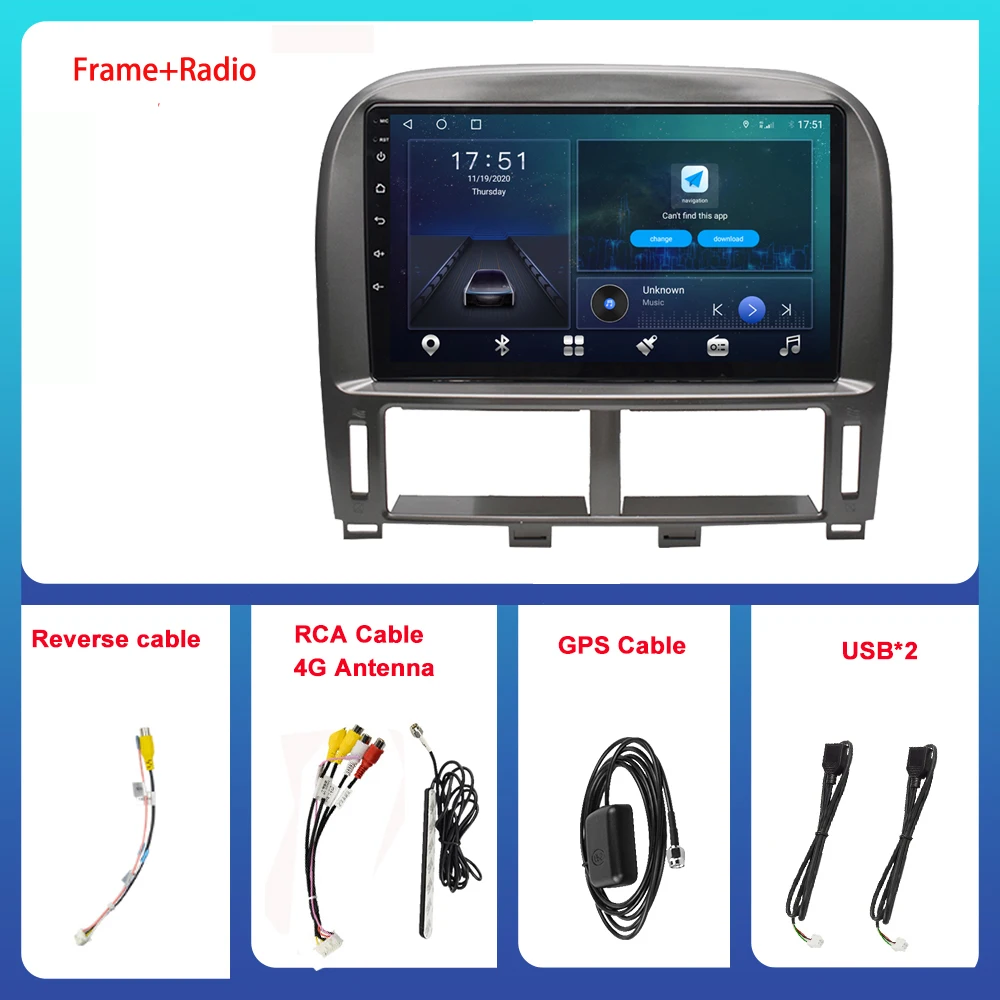 

6G+128G Android 10.0 DSP 9" Car Radio GPS Multimedia Player For Lexus LS430 2003-2006 Video BT Navigation 2 Din GPS No 2 din DVD