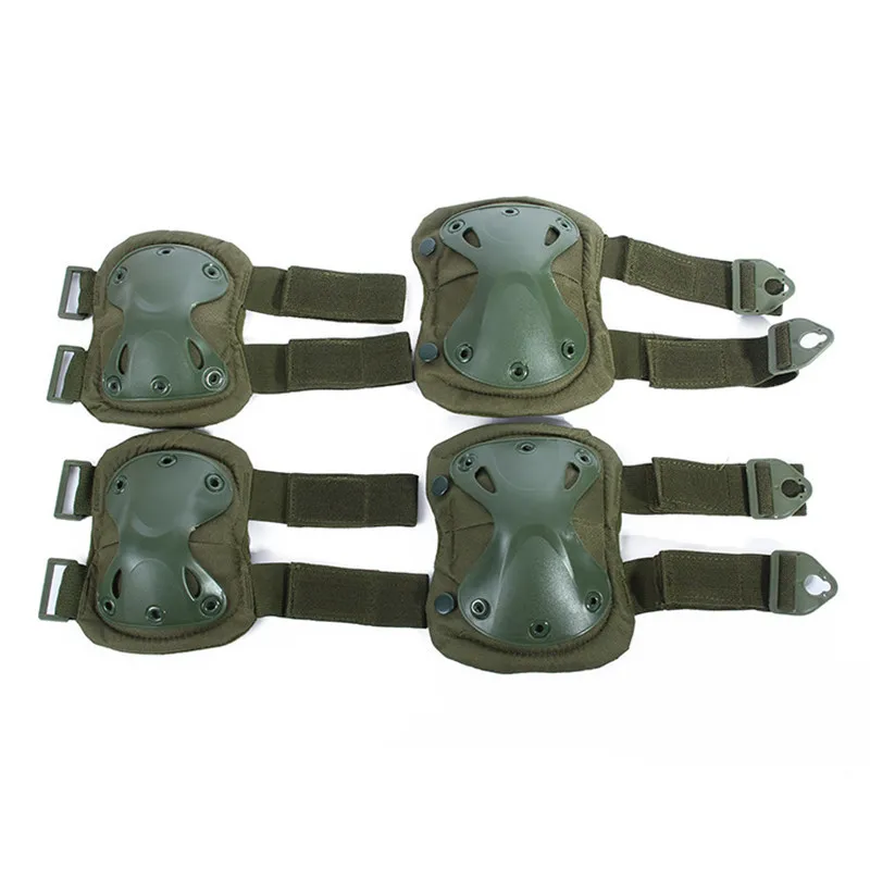 Army Green Военные тактические защитные наколенники локти поддержка страйкбол Пейнтбол Бой Колено Охота скейт скутер наколенники Спортивная безопасность - Цвет: Army Green