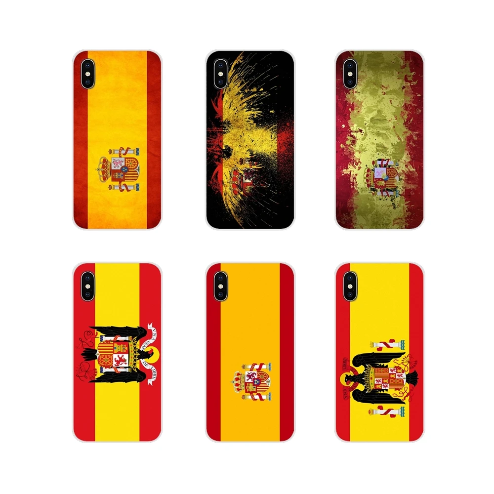 Чехлы для телефонов Apple iPhone X XR XS 11Pro MAX 4S 5C SE 6S 7 8 Plus ipod touch 5 6 Испанский флаг |