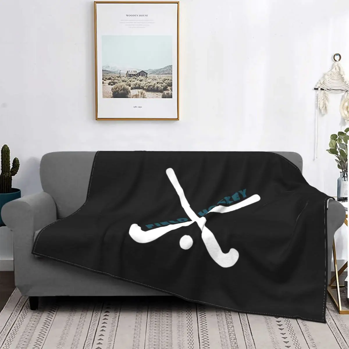 

Manta de Hockey de campo, colcha de cama a cuadros, toalla de lino, manta Kawaii de playa para bebé