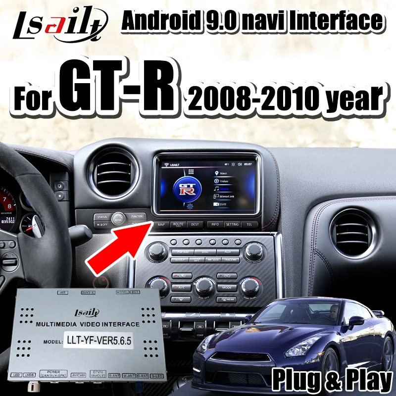 Lsailt Android 9 0 автомобиля интерфейс для GT R GTR R35 2008 2017 с gps навигационная коробка