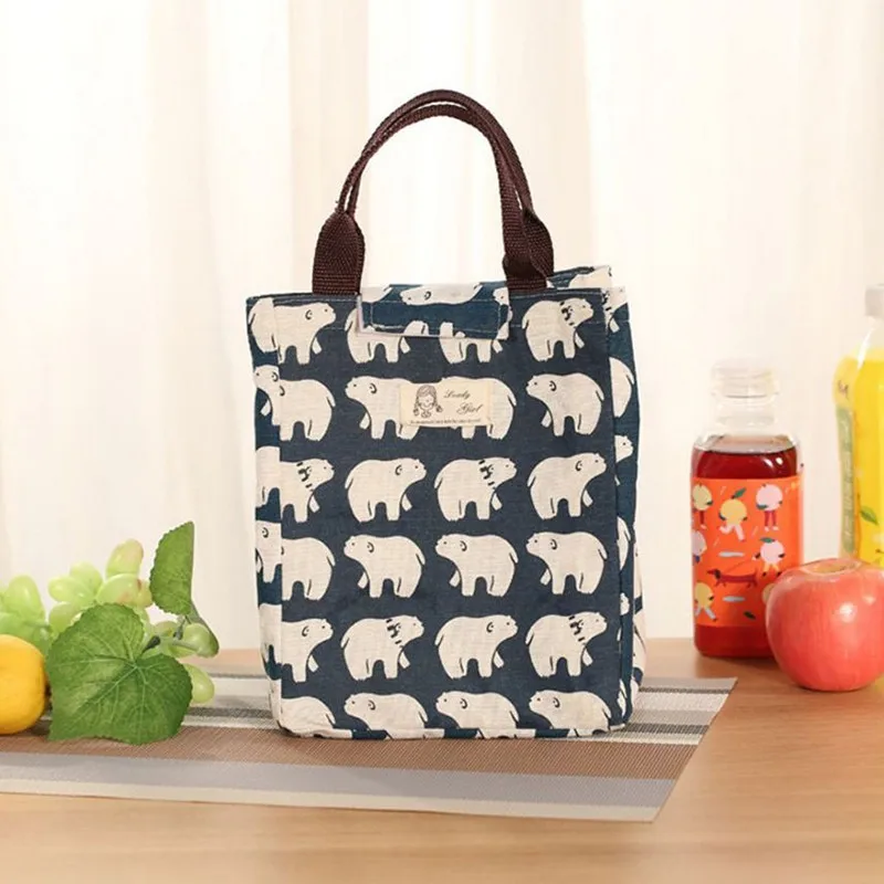 Функциональная сумка для обеда холодильник с узором Еда Портативный утепленная