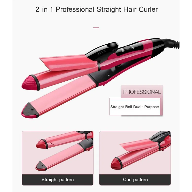 Щипцы для завивки волос 2 в 1 электрический выпрямитель инструменты укладки
