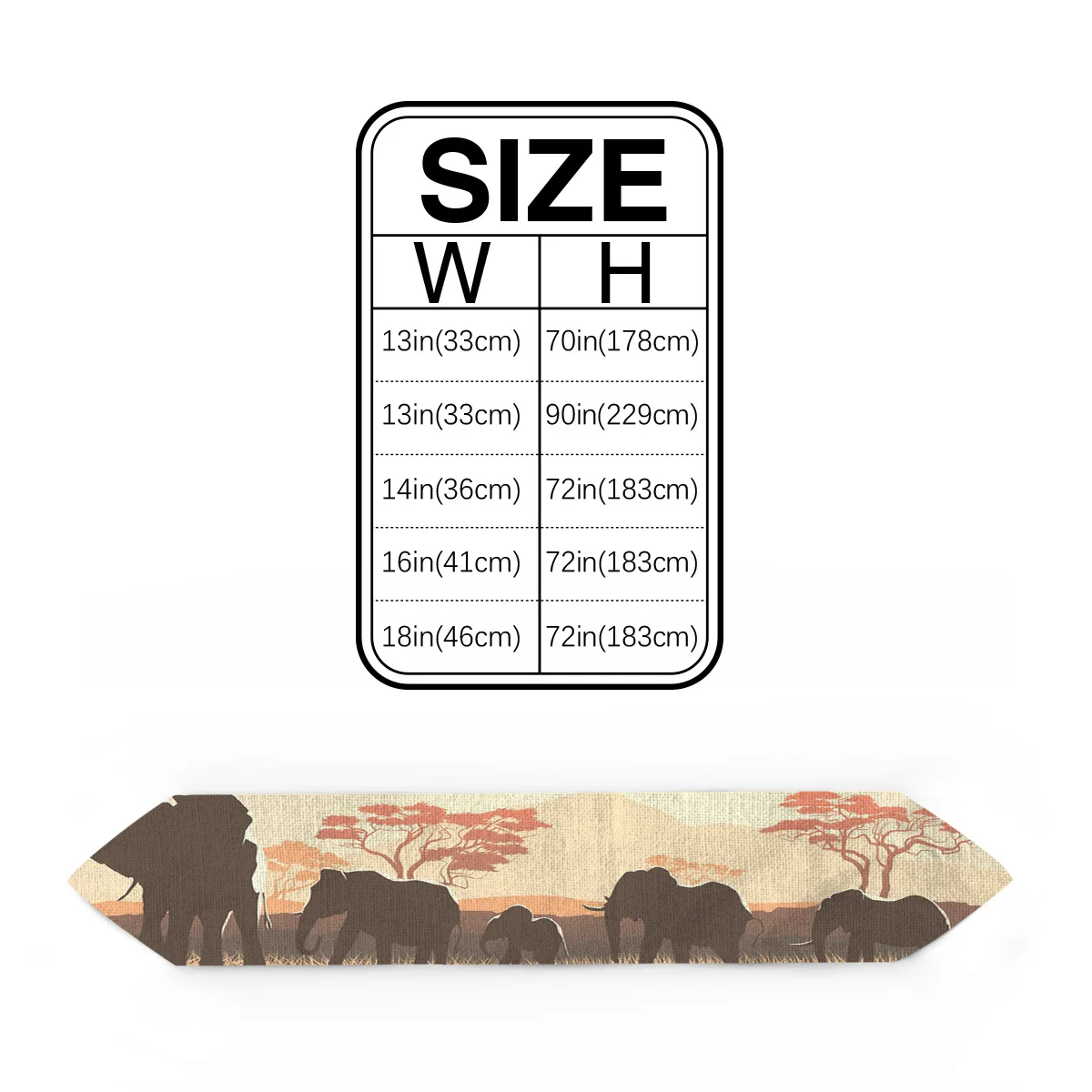Современная настольная дорожка со слонами и африканскими животными Настольная
