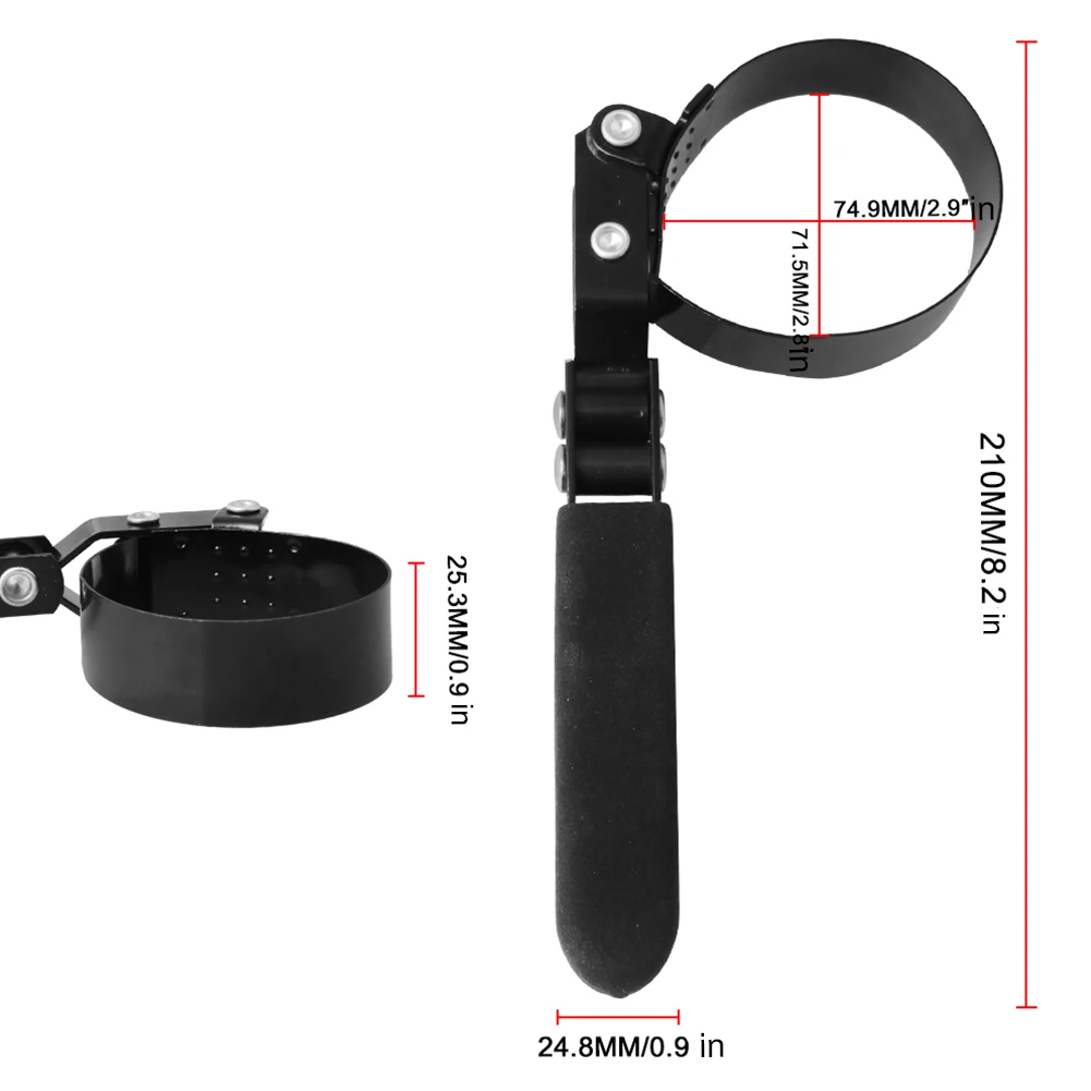 

57030 Standard Repair Durable Swivel Wrench Oil Filter 57mm To 70mm Small Accessories Adjustable Remover Tool Portable Car