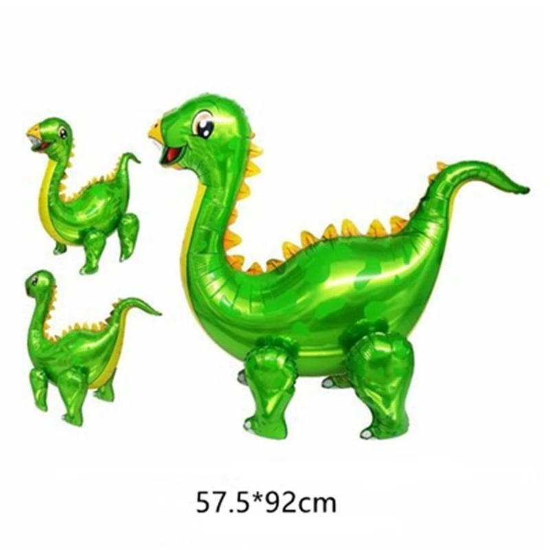 

Large Walking Dinosaur Foil Balloons Jungle Animal Boys Birthday Party Decors Jurassic Standind Dragon Kids Toys Air Globos