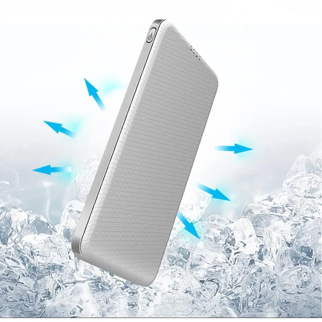 Быстрая зарядка 10000 мАч Внешний аккумулятор ультра тонкий портативный внешний