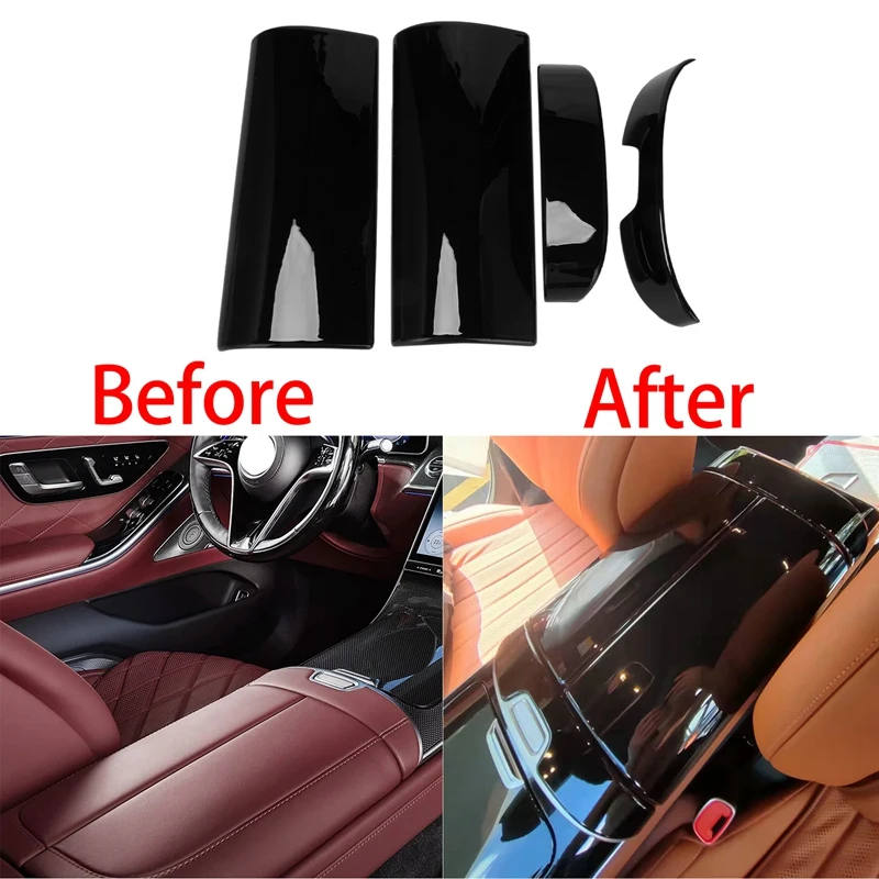 

For Mercedes-Benz S-Class W223 2021+ Center Console Armrest Storage Box Panel Decoration Interior Cover Stickers