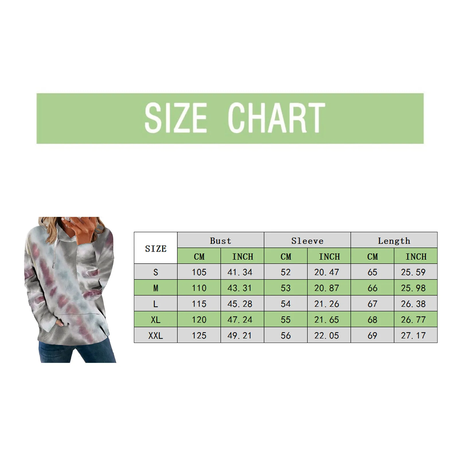 

Women's Tie Dye Hoodie Sweatshirts Long Sleeve Casual Pullover Clothes Loose Hoody Female Autumn Clothes Casual Pullover R5