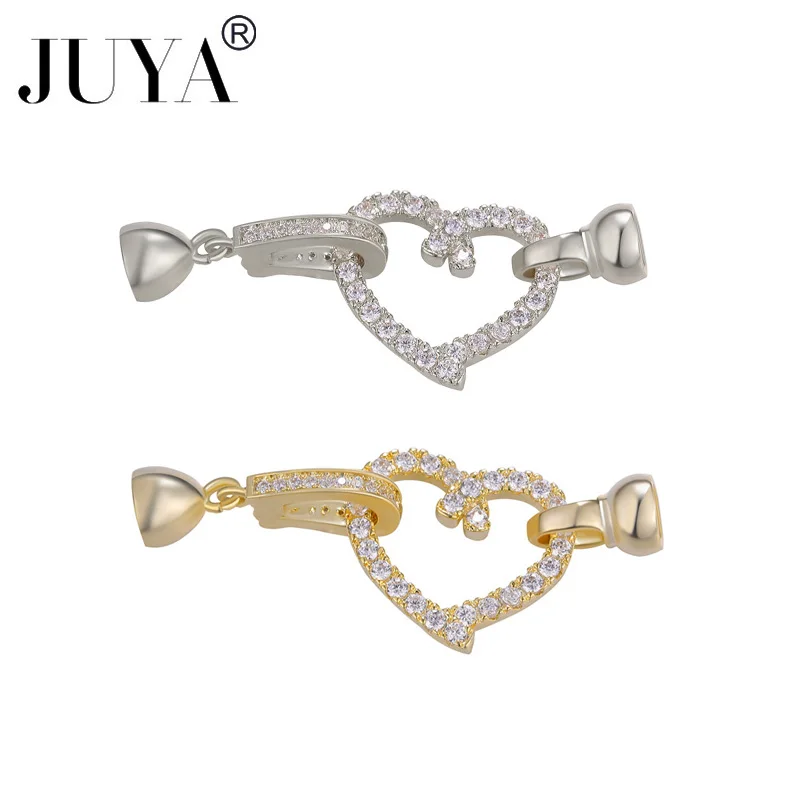 

JUYA DIY Fastener Clasps Connectors For Jewelry Making AAA Cubic Zirconia Clasp Hooks DIY Handmade Jewelry Findings Accessories