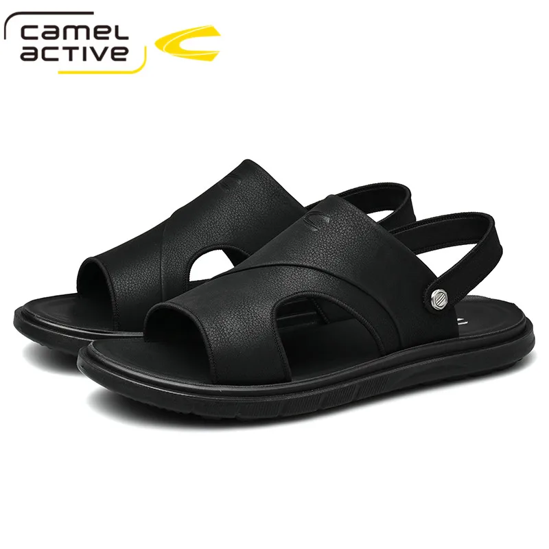 Мужские пляжные сандалии Camel Active черные повседневные Шлепанцы из искусственной