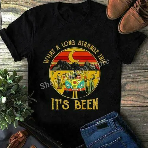 Хиппи What A Long stranna Trip it Been Ment Shirt S 3Xl черная хлопковая Праздничная футболка|Мужские