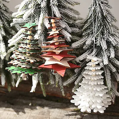 

Christmas Decoration Wooden Five-pointed Star Snowflake Christmas Tree Pendant