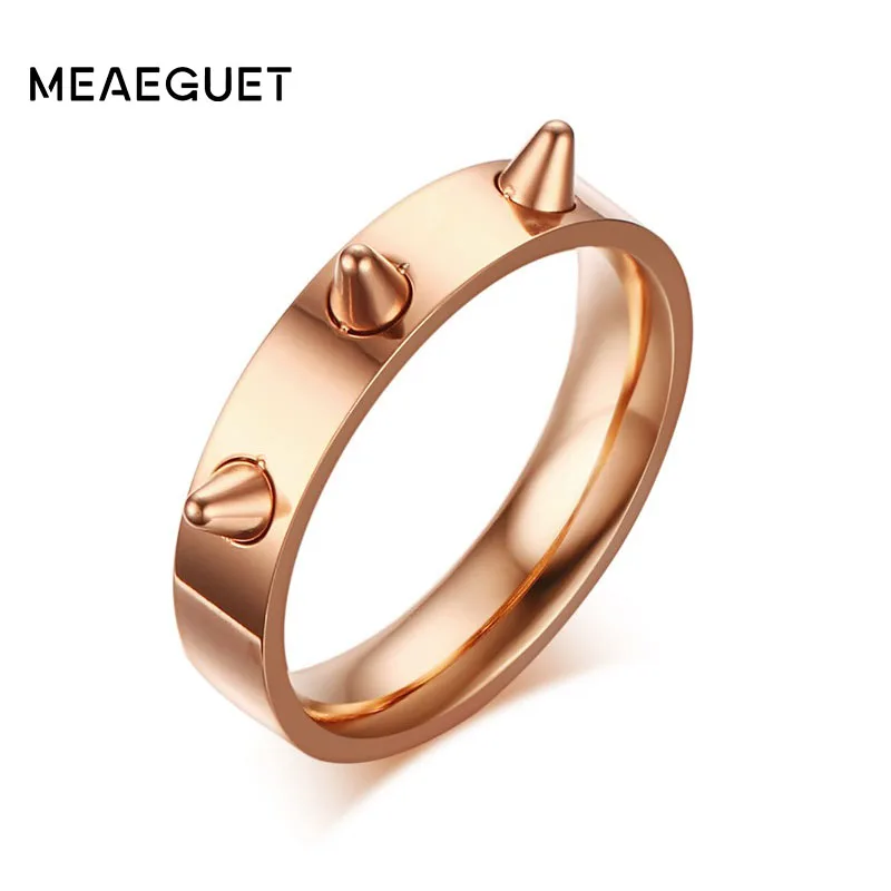 Кольцо женское из нержавеющей стали под розовое золото 4 цвета|ring punk|women ringsgold color |