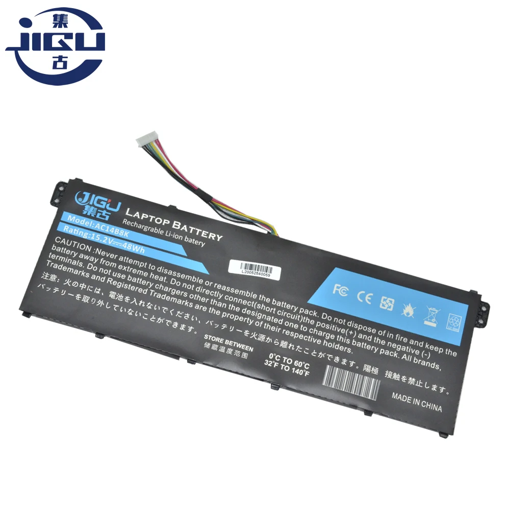 

JIGU For Acer AC14B8K NE511 4ICP5/57/80 KT.0030G.004 AP14B8K MS2392 Laptop Battery For Chromebook C910 C810 C730