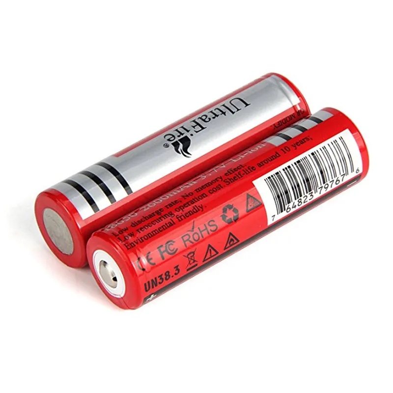 Светодиодный фонарь UltraFire 18650 Батарея 2/4/6 шт MAX 3,7 V 2600 mAh18650 Перезаряжаемые литий Батарея для фонарь фонарик электронные игрушки