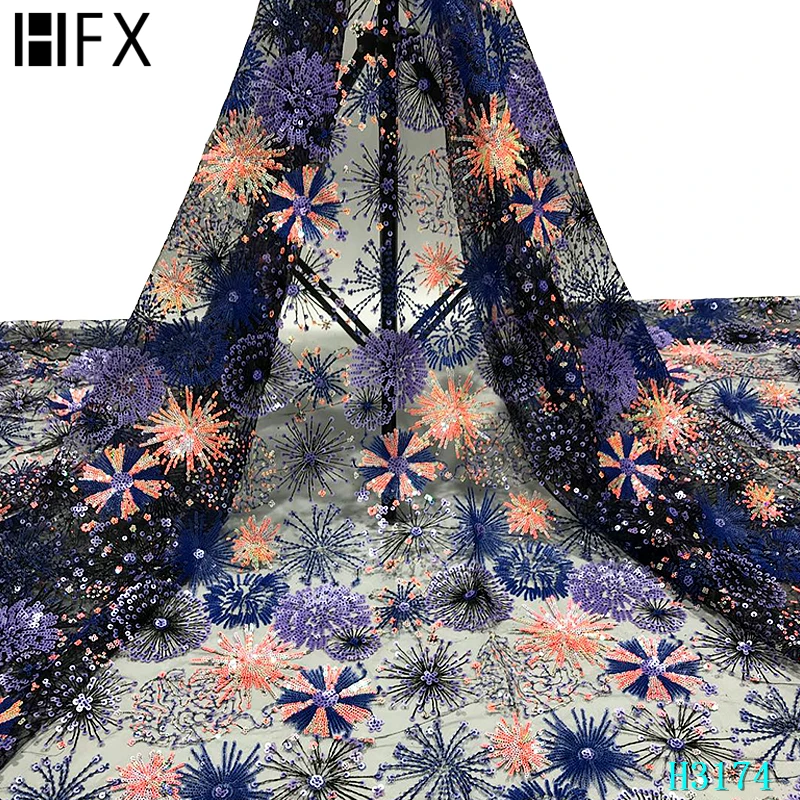 HFX Новое поступление французское кружевное платье в африканском стиле с