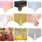 Скатерть из розового золота в горошек, 137*274 см