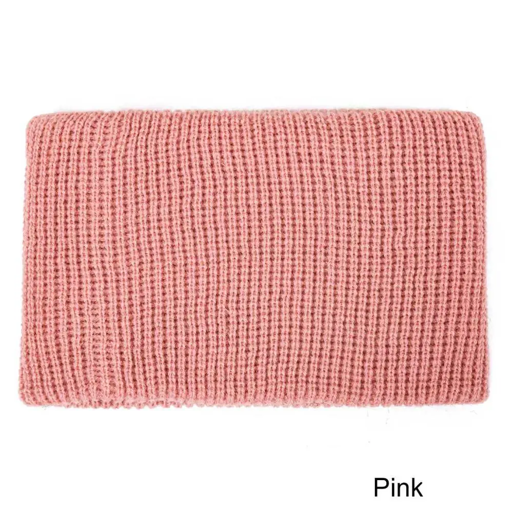 pink 3 Модная осенне-зимняя шапка и шарф для женщин, детская шапка и шарф, одноцветная Шапка-бини, шапка и снуд для мальчиков и девочек - Цвет: pink 3