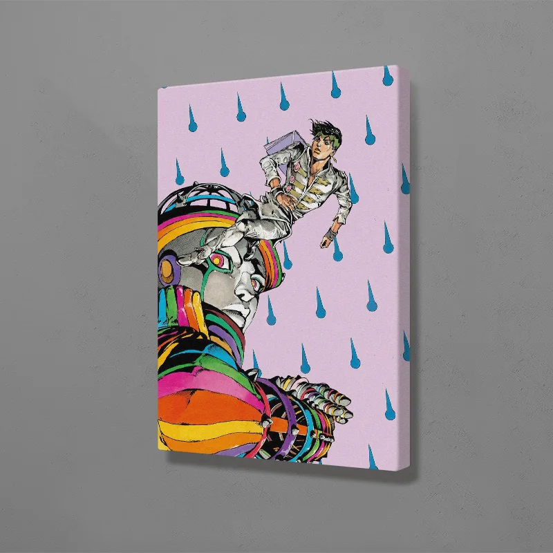 Rohan Kishibe JOJO алмаз Небьющийся настенное искусство обрамленная деревянная Картина