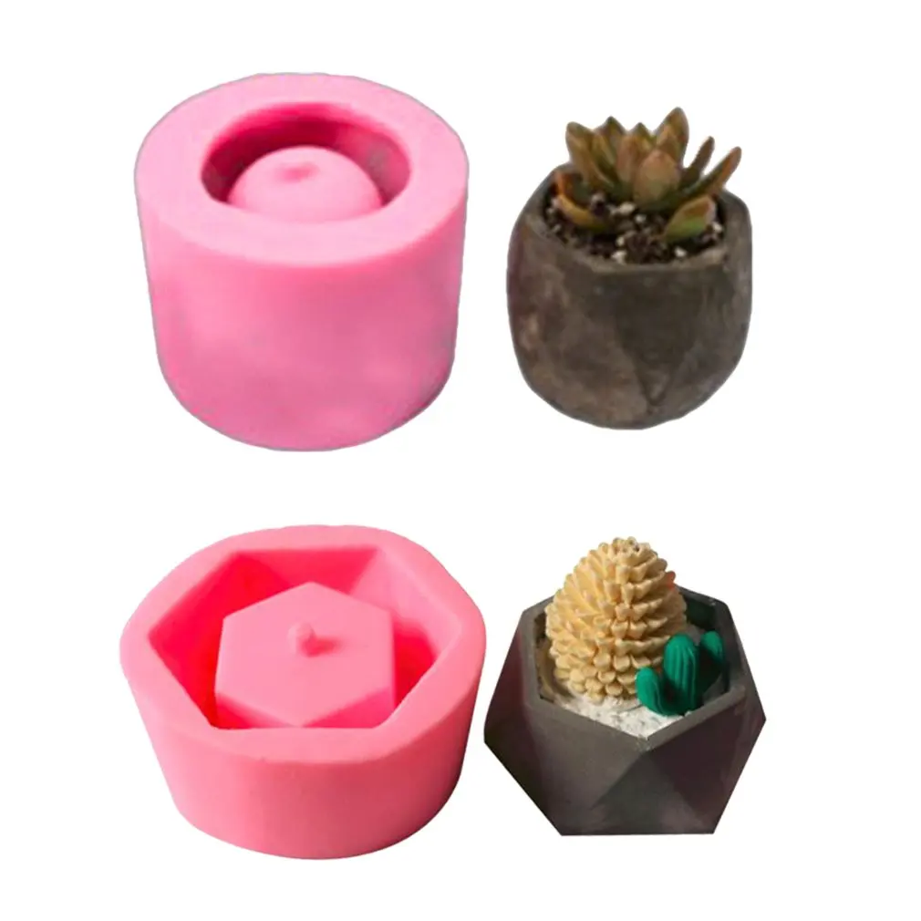 Diy силиконовая форма для цемента мясистый цветочный горшок простая