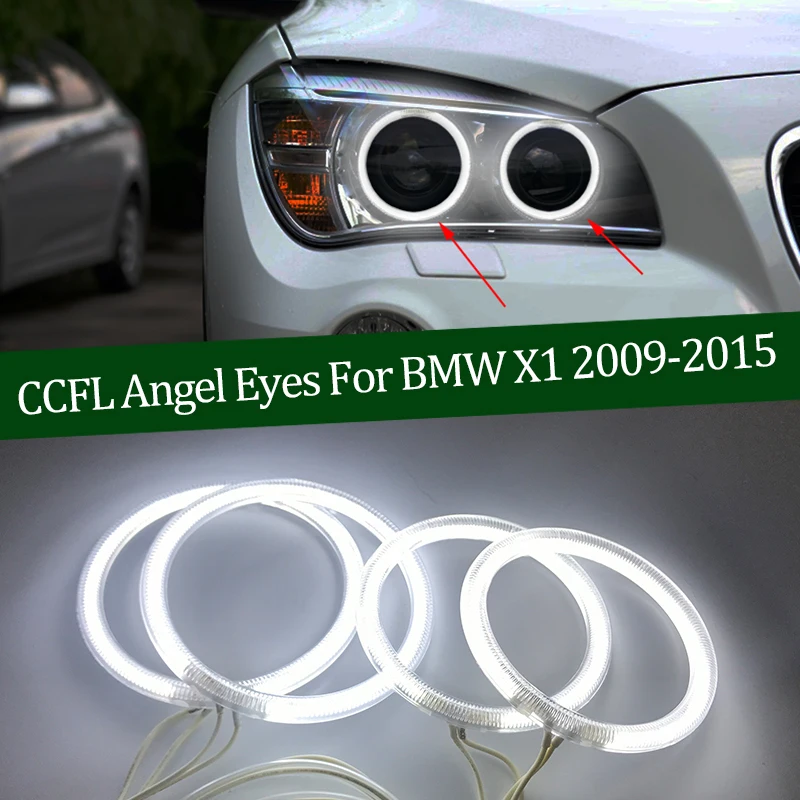 

Hight Quality CCFL Angel Eyes Kit Warm White Halo Ring For BMW X1 E84 2009-2015 Xenon headlight Demon Eye