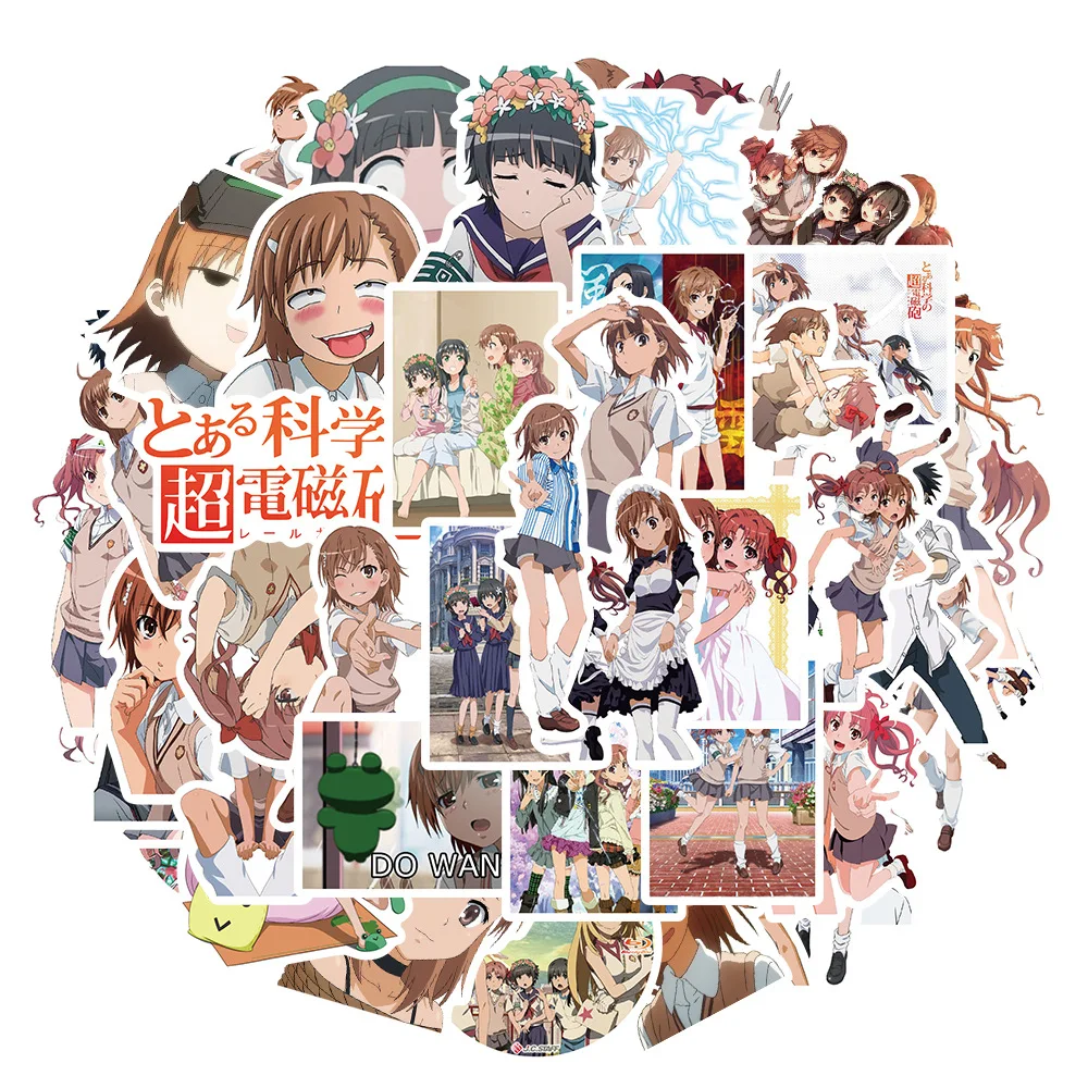 

10/30/50pcs A Certain Scientific Railgun Sticker for Car Styling Bike Phone Laptop Travel Luggage Cool Funny JDM Decal Wholesale