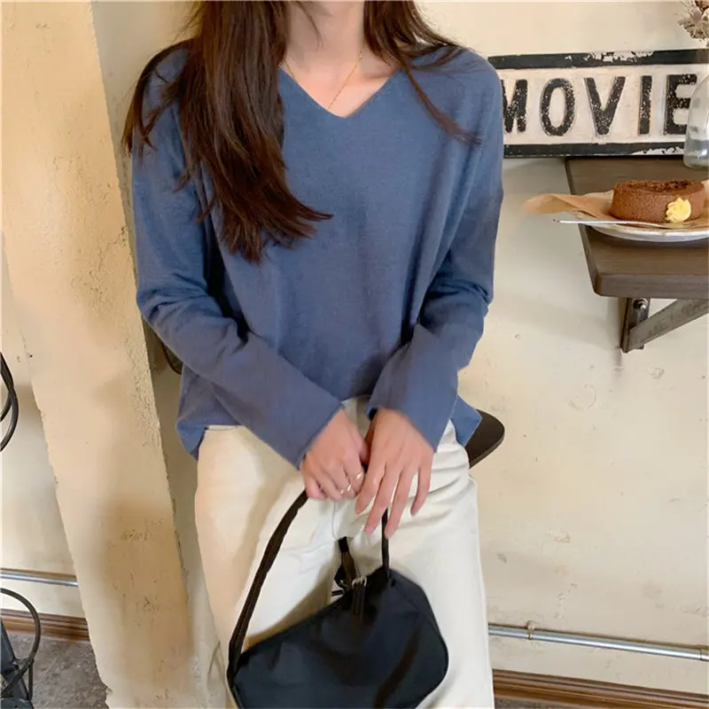Alien Kitty Solid V-Neck Jumpers Pullovers Hot Girls Leisure 2020 Gentle Sweater Loose High Street Knitted Casual Elegant Tops | Женская