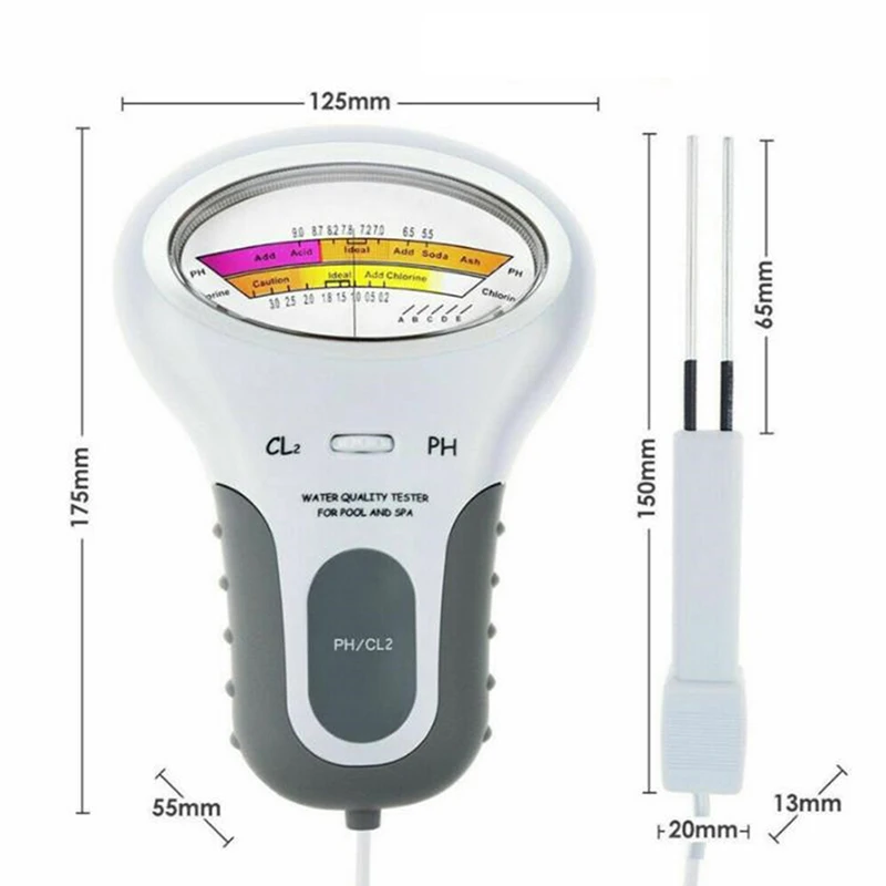 Измеритель PH хлора тестер и 2 в 1 тестеры устройство для тестирования качества