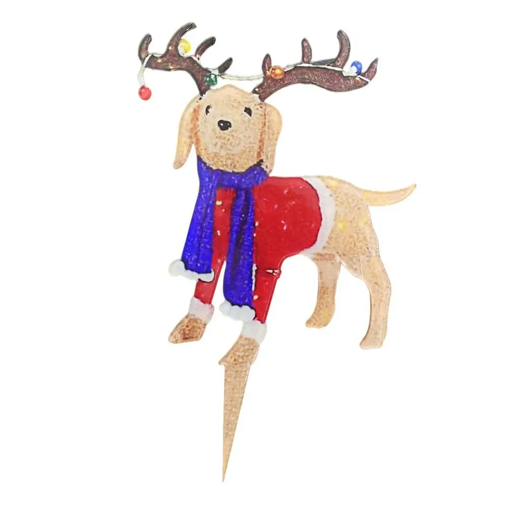 

Christmas Yard Signs Stakes Decorations Acrylic Outside Christmas Ornaments For Yard Waterproof Reindeer / Cow / Boots Dog Ani
